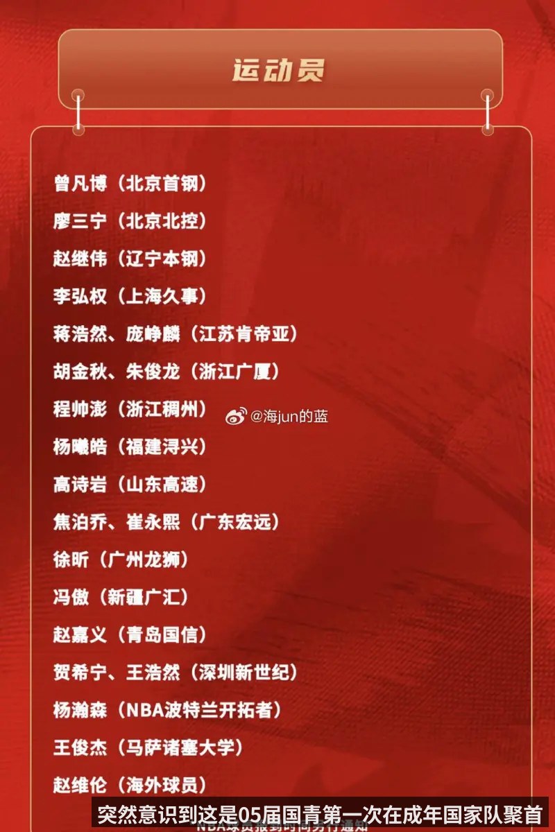突然意识到这是05届国青第一次在成年国家队聚首